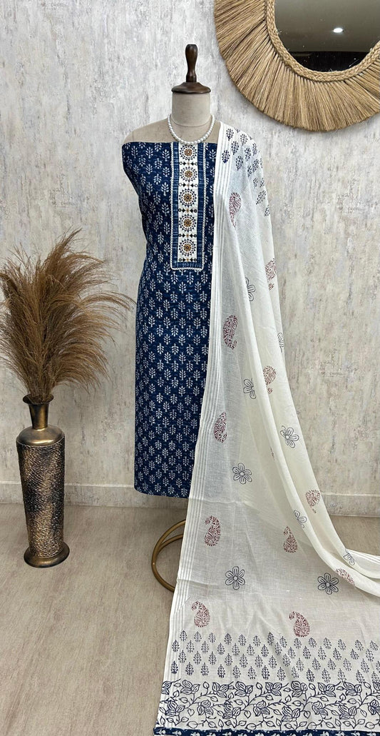 Indira Bloom - Indigo Cotton