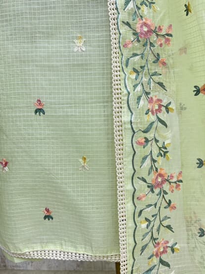 Flora Mint - Thread Work Kota