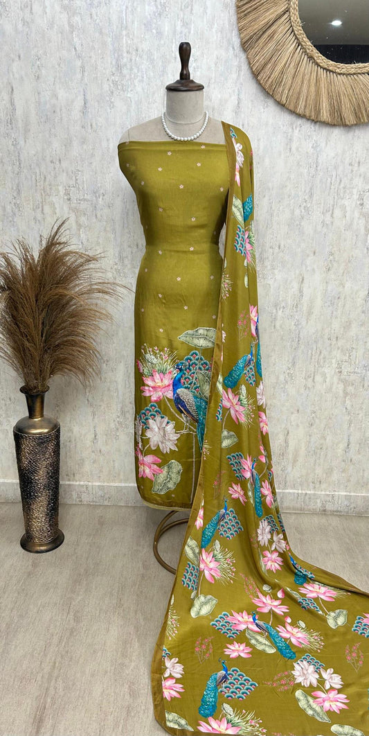 Nyra Bloom - Peacock Print Muslin